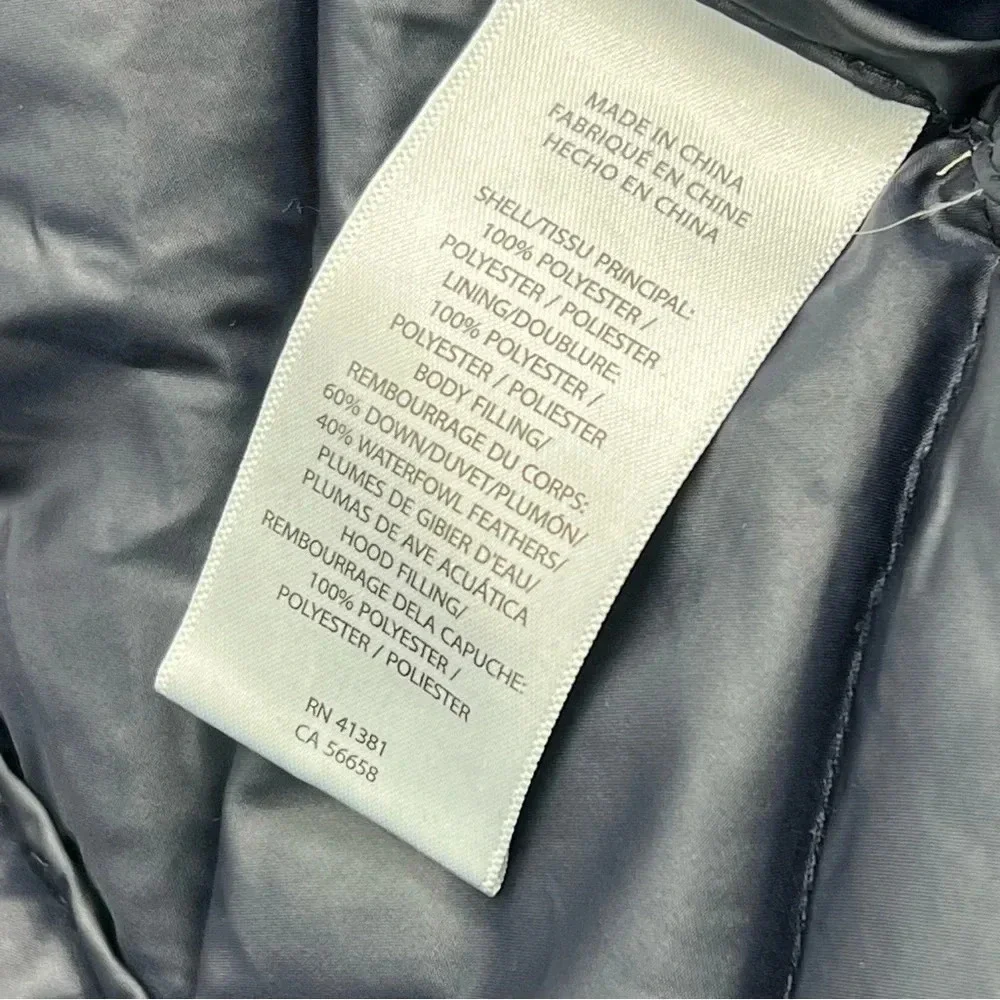 RALPH‎ LAUREN Woman’s S Quilted Hooded Packable DOWN Jacket Coat Puffer Black